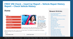 Desktop Screenshot of checkvinfree.com