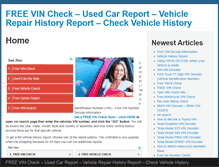 Tablet Screenshot of checkvinfree.com
